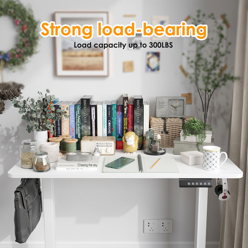 GOODSILO Ergonomic Adjustable Height Standing Desk with Memory Controls for Home and Office Workspace Flexibility image number 4