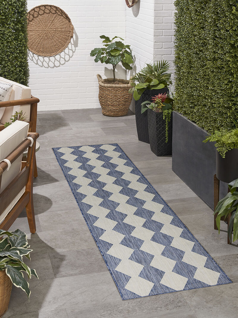 Positano POS04 Navy/Blue 2'2" x 8' Rug image number 1