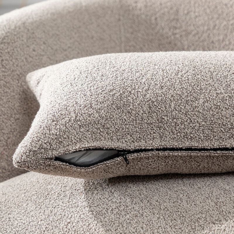 Ashlie Bouclé Swivel Barrel Chair