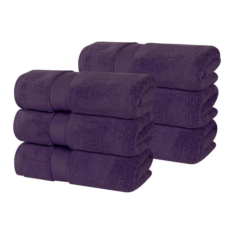 6 Piece Hand Towel Set in Zero Twist Cotton for Bathroom and Guest Use image number 0