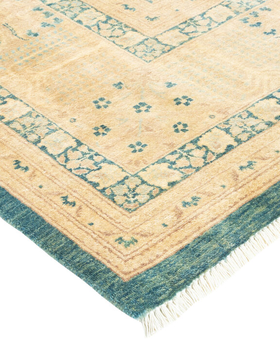 Mogul, One-of-a-Kind Hand-Knotted Area Rug  - Green, 9' 1" x 11' 10"