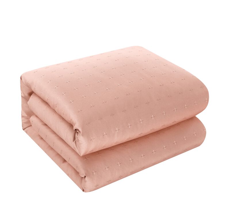 Chic Home Emery 5 Piece Comforter Set Casual Country Chic Pleated Bedding - Decorative Pillows Shams Included - King 102x96", Blush image number 3