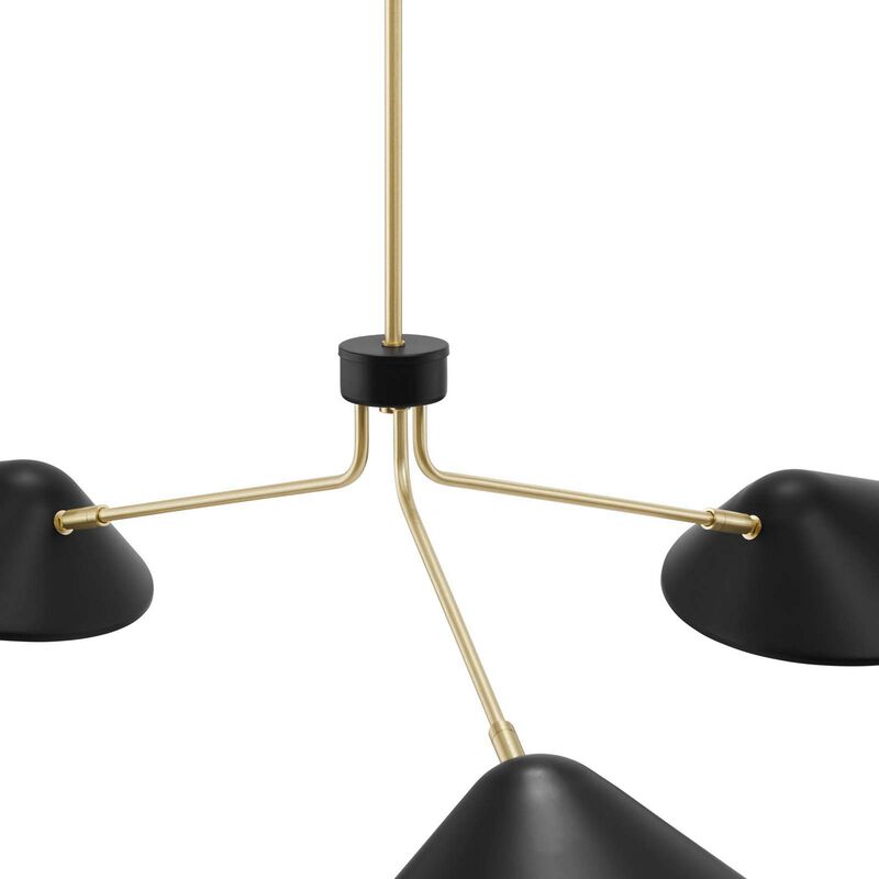 Journey 3-Light 14" Arm Pendant-Benzara image number 3