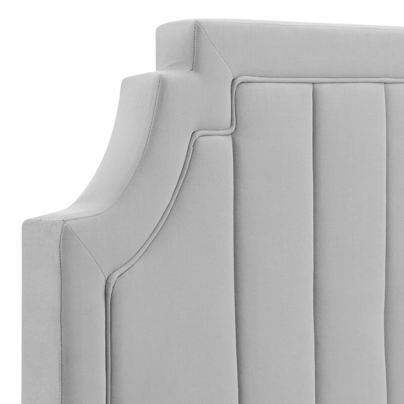 Alyona Channel Tufted Performance Velvet Full/Queen Headboard image number 6