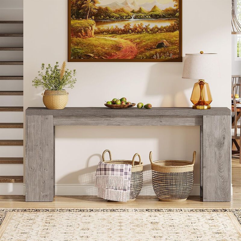 Tribesigns Farmhouse Wood Console Table image number 3