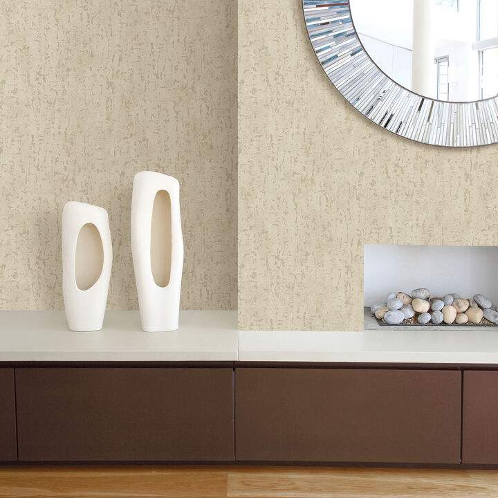 Malawi Beige Leather Texture Wallpaper
