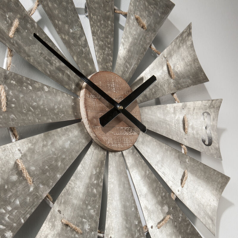 Brevan Oversized Decorative Windmill Wall Clock