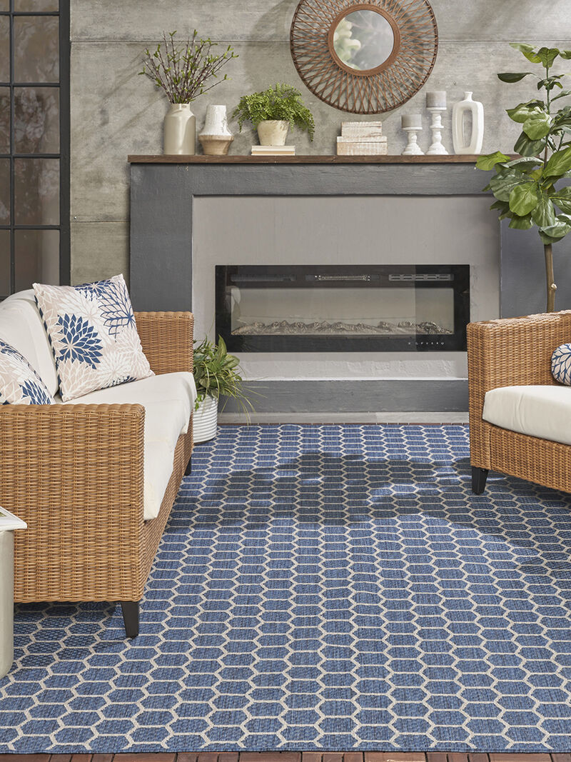 Twist Reversible TWS01 Blue 8' x 10' Rug