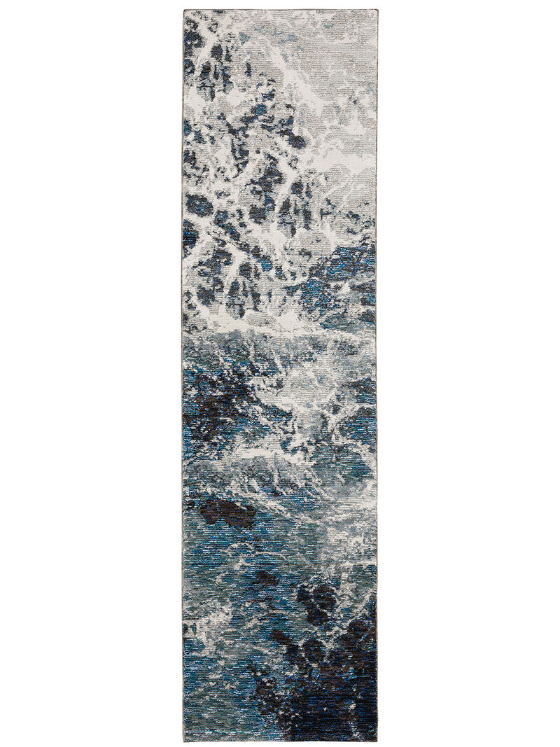 Evolution 2'3" x 8' Blue Rug