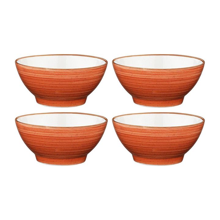 Terracota dia.4.75" h:2.25" 10 oz. Round Terracotta Vitrified Bowl (Set of 4)