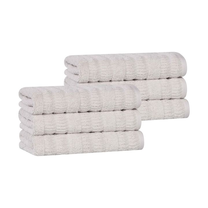6 Piece Hand Towel Set in Viscose Cotton Blend for Everyday Use