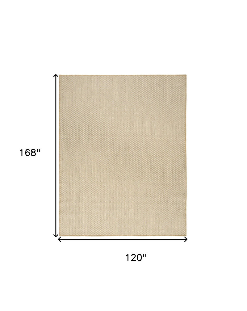 HomeRoots 10' X 14' Natural Geometric Indoor Outdoor Area Rug image number 4
