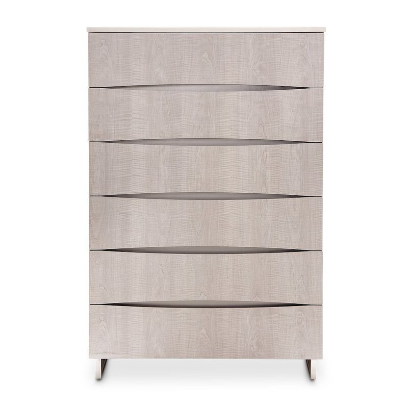 Michael Amini Marin 6-Drawer Chest - Greige