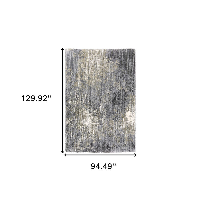 HomeRoots Abstract Shag Area Rug image number 3