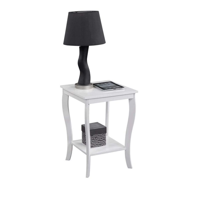 Convenience Concepts American Heritage Square End Table, White