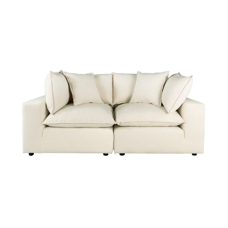 TOV Furniture Cali Natural Modular Upholstered Loveseat image number 0