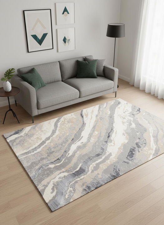HomeRoots Abstract Area Rug
