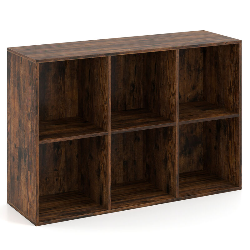 Modern 6-Cube Bookcase with Anti-Tip Kit for Home Storage image number 0