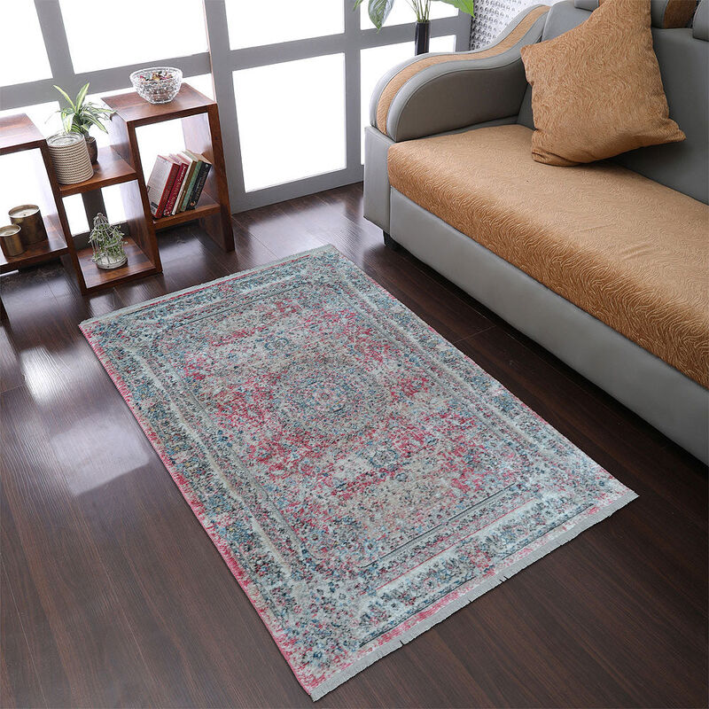 RUGSOTIC CARPETS MACHINE MADE POLYESTER AREA RUGS  - Rectangle Shape, Classic Oriental Traditional  Design, Low Pile Machine Made Area Rugs (M00088) image number 1