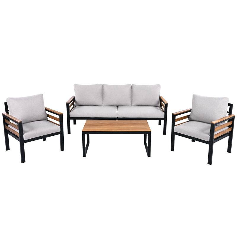 Merax Outdoor Patio Conversation Set Sofa Set for 5 People image number 0
