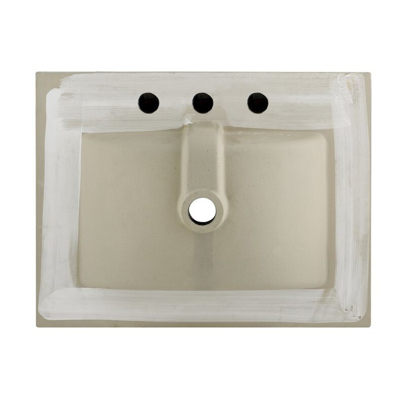 24" Ceramic Vanity Top with 8" Widespread Faucet Holes in Matte Black image number 0