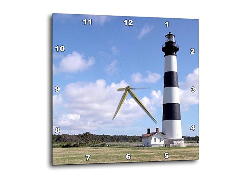 Bodie Island Lighthouse Keepers Quarters Wall Clock 15 Inch Home Decor image number 0