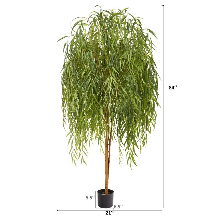 HomPlanti 7 Feet Willow Artificial Tree