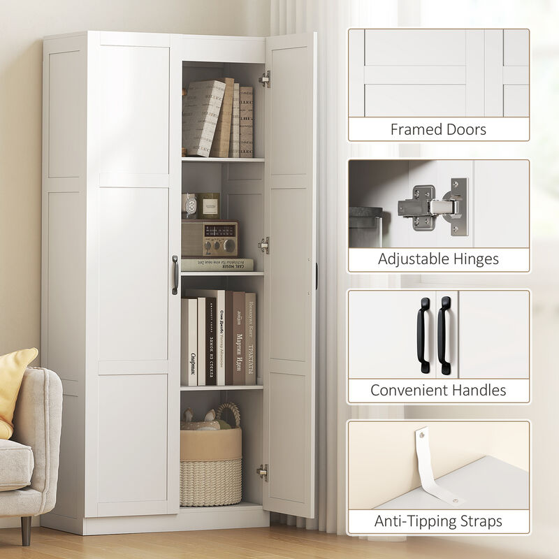 Hivvago Tall Kitchen Pantry Storage Cabinet with Soft-Close Hinges image number 6