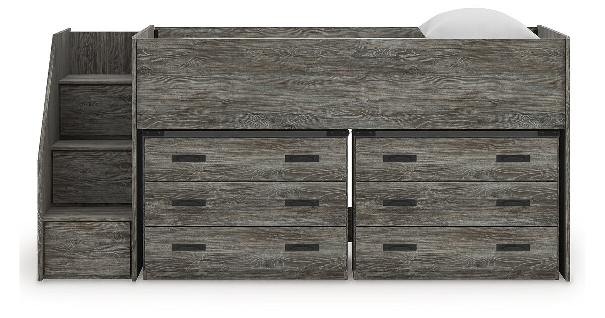 Frandern Twin Loft Bed with Drawer Storage