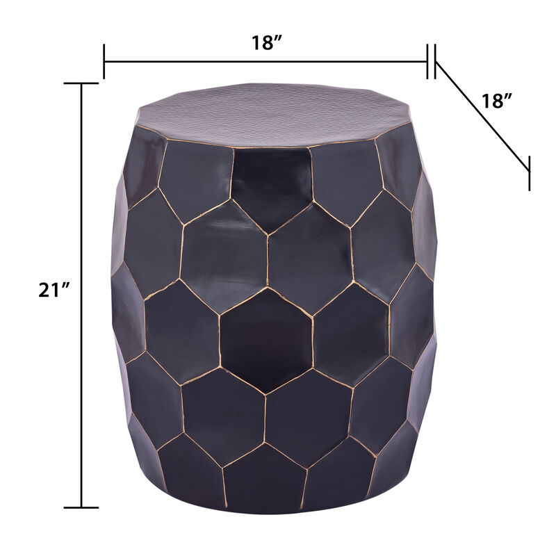 Gevorique Black Geometric End Table image number 4