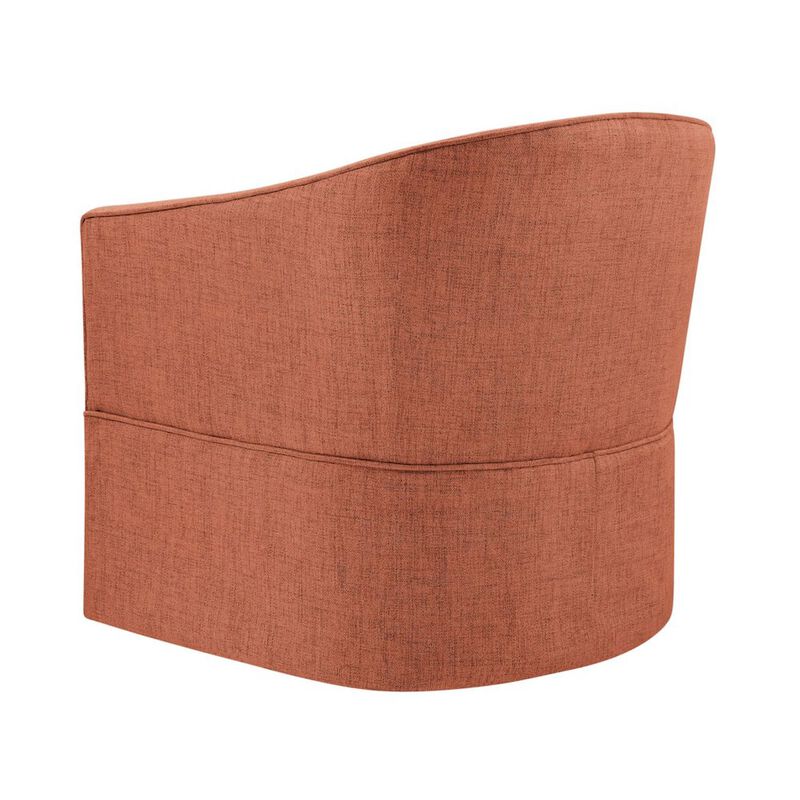 Sanibel Skirted Swivel Accent Chair - Coral