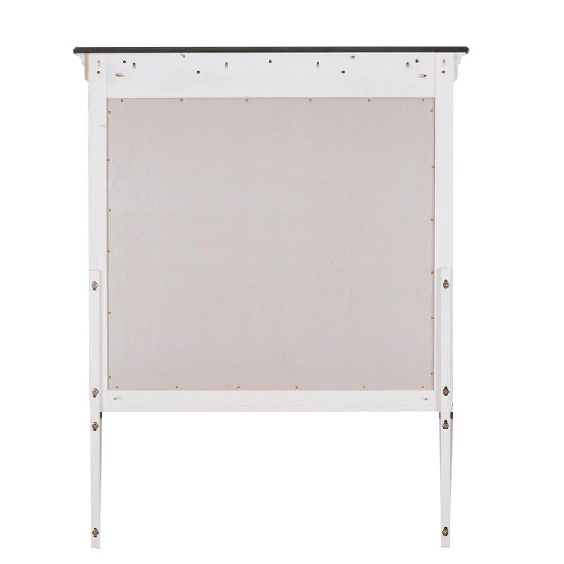 Liberty Furniture Allyson Park Crown Mirror in Wirebrushed White w/ Charcoal Top image number 2
