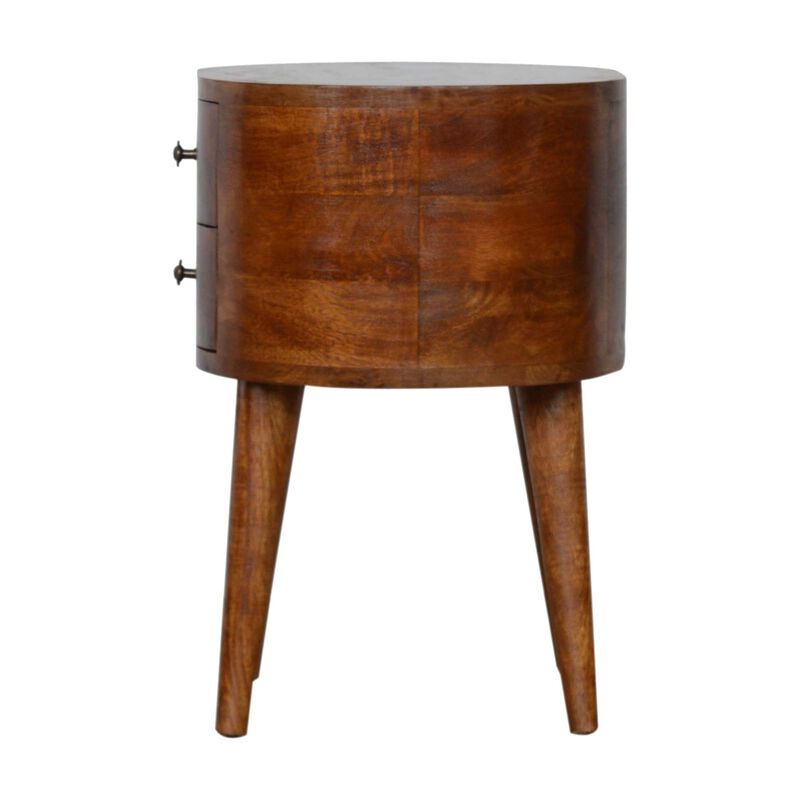 Chestnut Rounded Nightstand