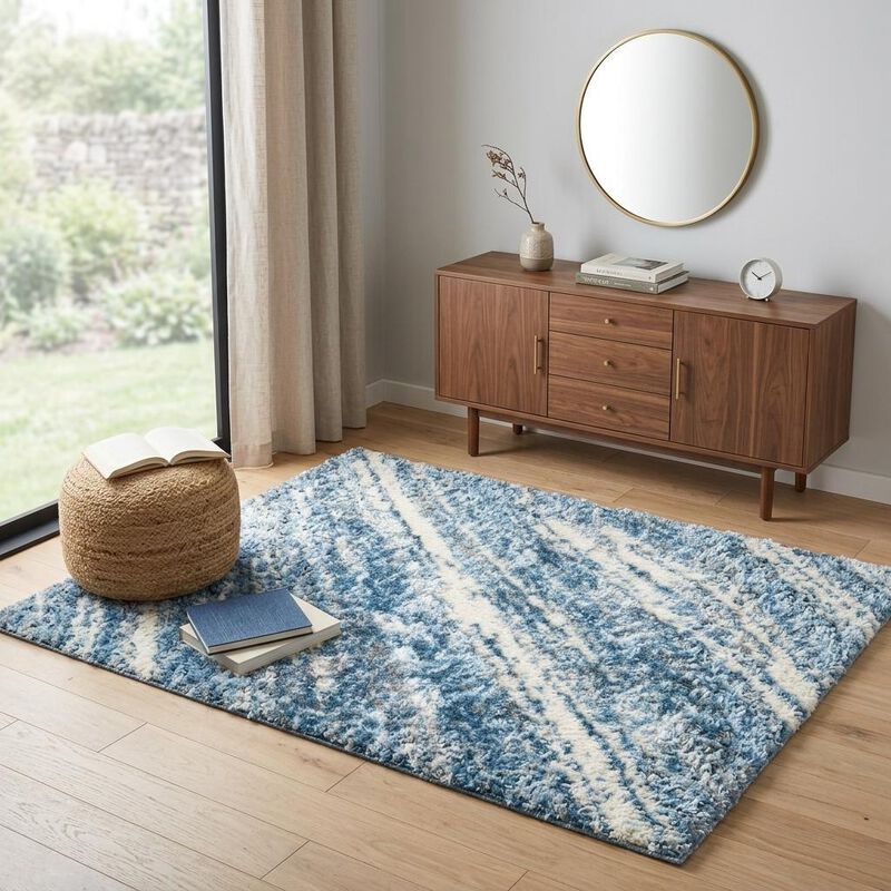 HomeRoots Abstract Area Rug image number 1