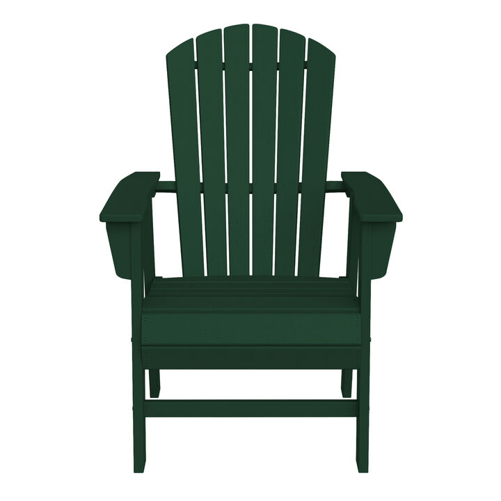 WestinTrends Dylan Outdoor Patio Shell-back Adirondack Dining Chair Weather Resistant