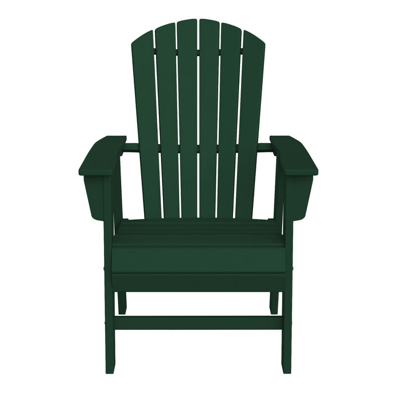 WestinTrends Dylan Outdoor Patio Shell-back Adirondack Dining Chair Weather Resistant
