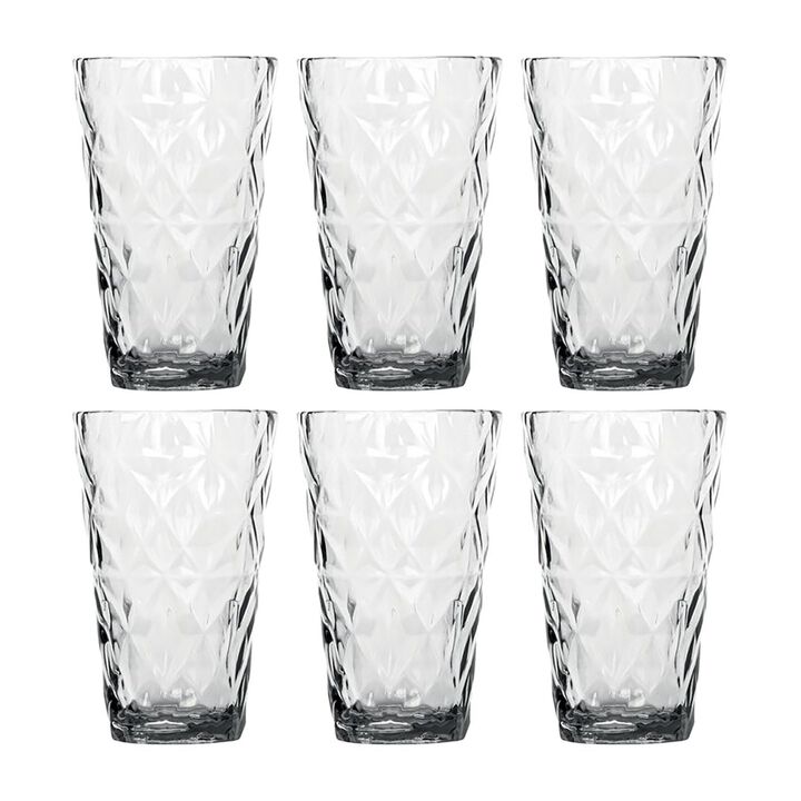 Prism dia.3.5" h:5.5" 14 oz. Round Charcoal Polycarbonate High-Ball (Set of 6)