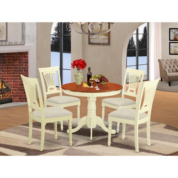 5 Pc Kitchen Table set-small Kitchen Table and 4 Chairs for Dining room
