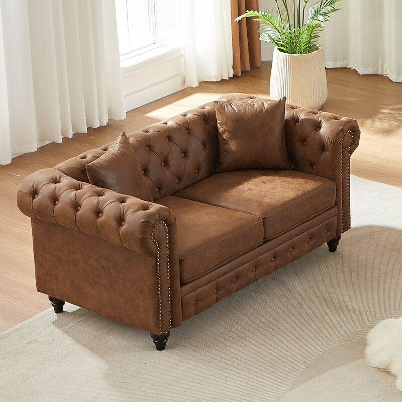 Bralru chesterfield loveseat image number 2