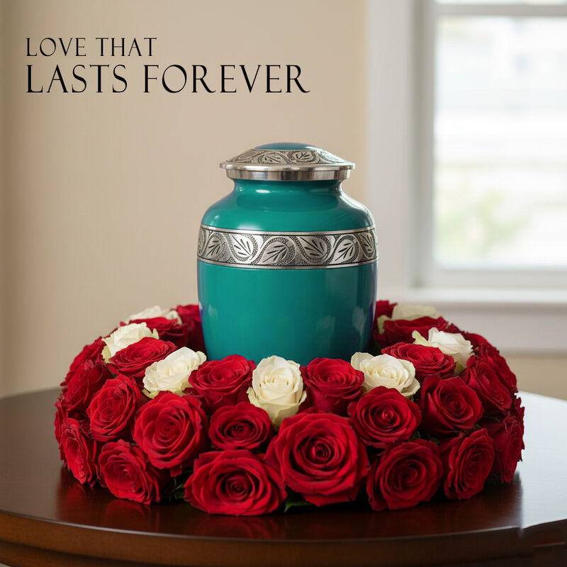 Leaf design urn image number 3