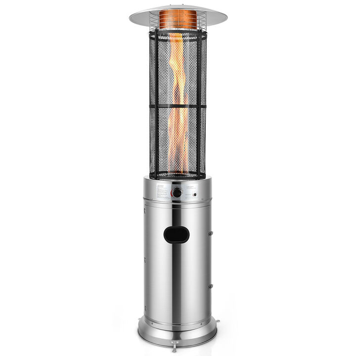 34000 BTU Stainless Steel Round Glass Tube Patio Heaters
