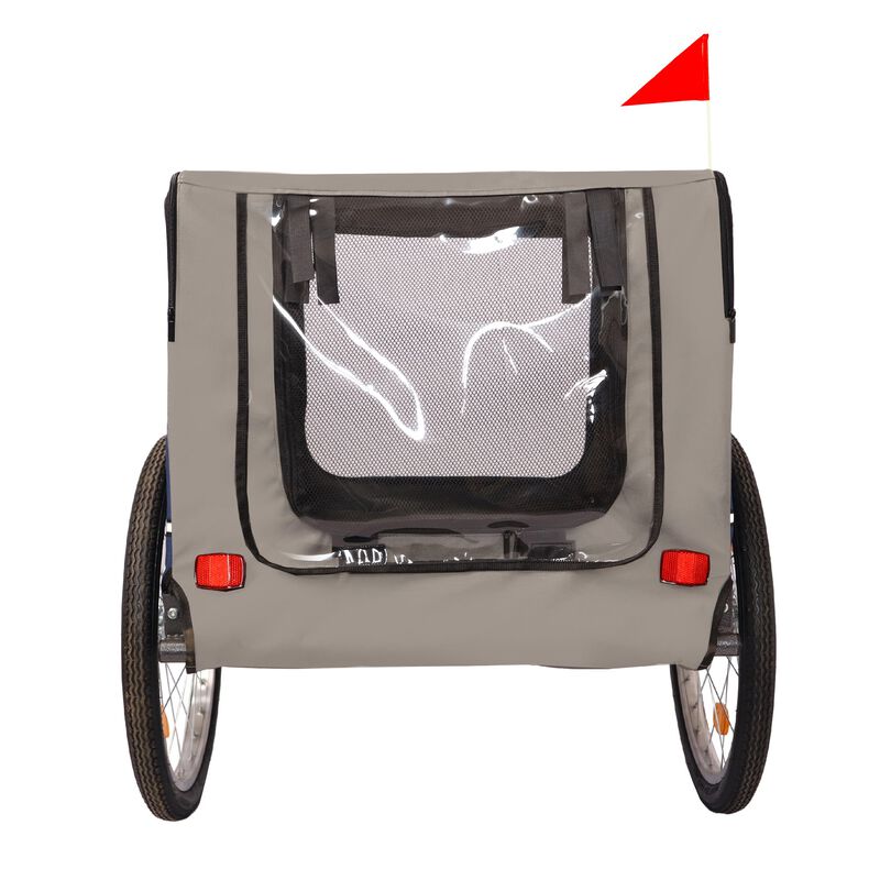 88LB Capacity Foldable Dog Bike Trailer &ndash; 2 Entrances & 20" Wheels for Easy Access image number 2