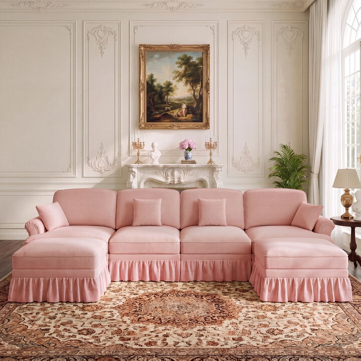 Nidjuk Classic U Shape 4 Seater Modular Sectional Sofa