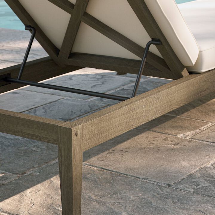 Modway Northlake Outdoor Patio Teak Chaise Lounge