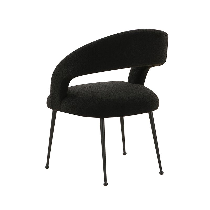 Casafoyer Rocco Black Performance Boucle Dining Chair image number 4