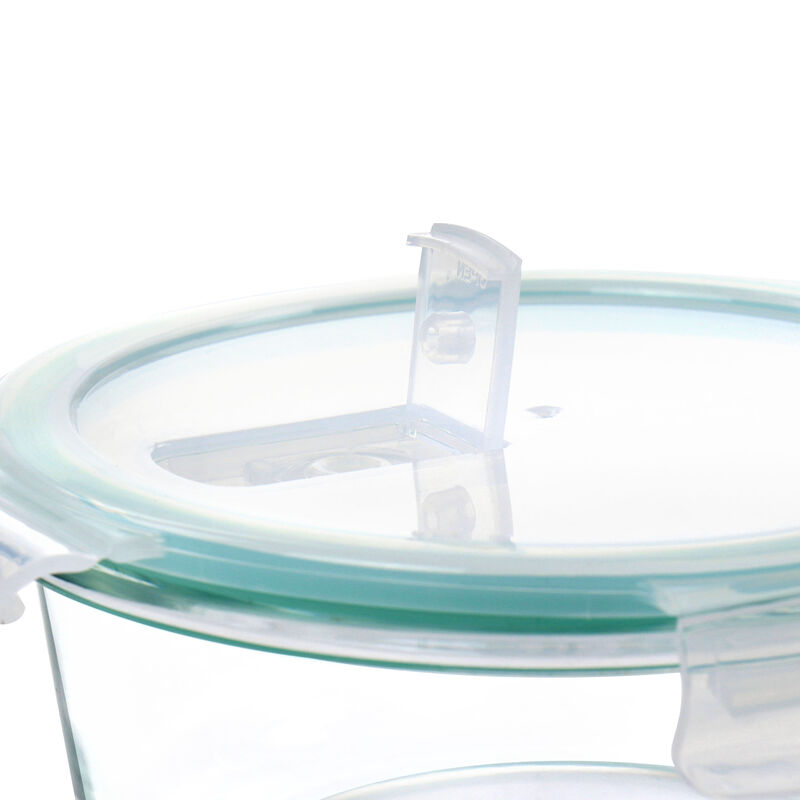 Martha Stewart 6 Piece Round Glass Storage Containers with Leak Proof Lids