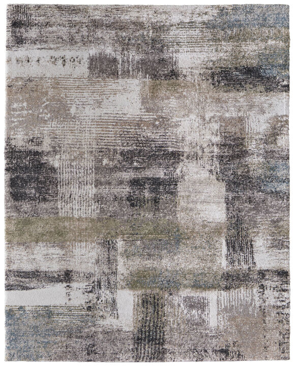 HomeRoots Abstract Distressed Area Rug
