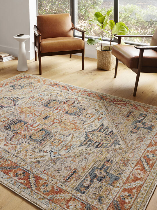 Jocelyn JOC01 Sand/Multi 4' x 6' Rug