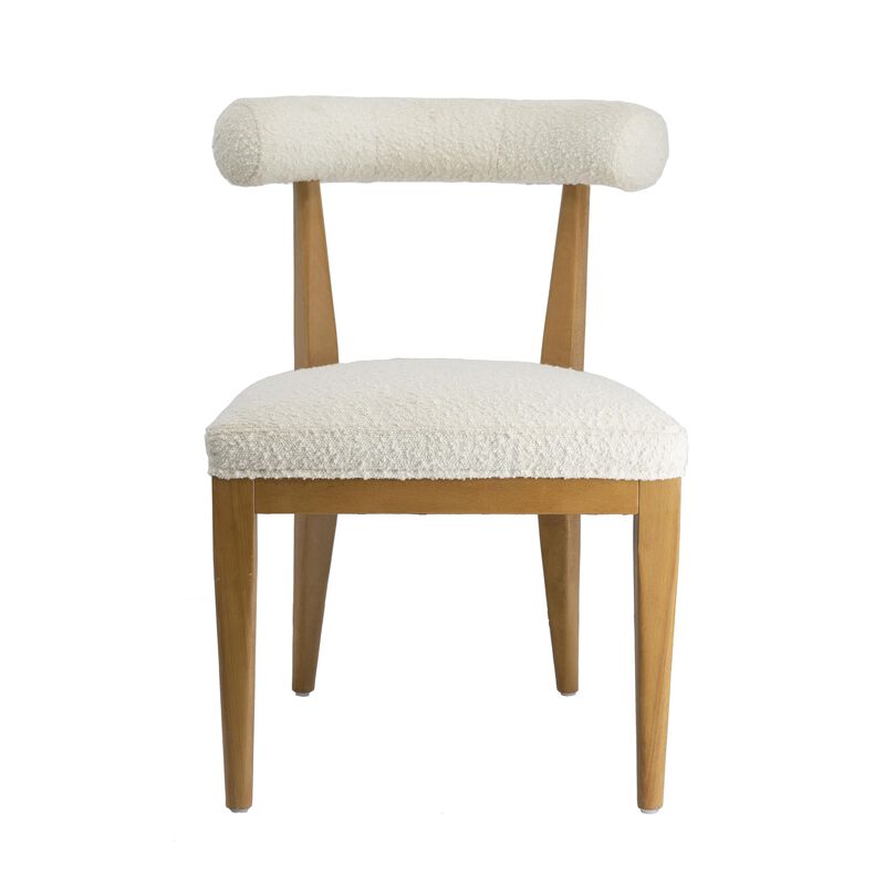 Casafoyer Palla Cream Performance Boucle Dining Chair image number 4