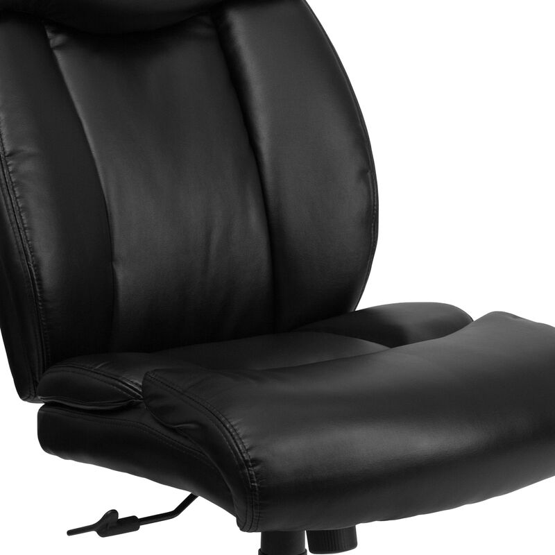 HERCULES Series Big & Tall 400 lb. Rated Black Fabric Executive Ergonomic Office Chair and Chrome Base image number 8